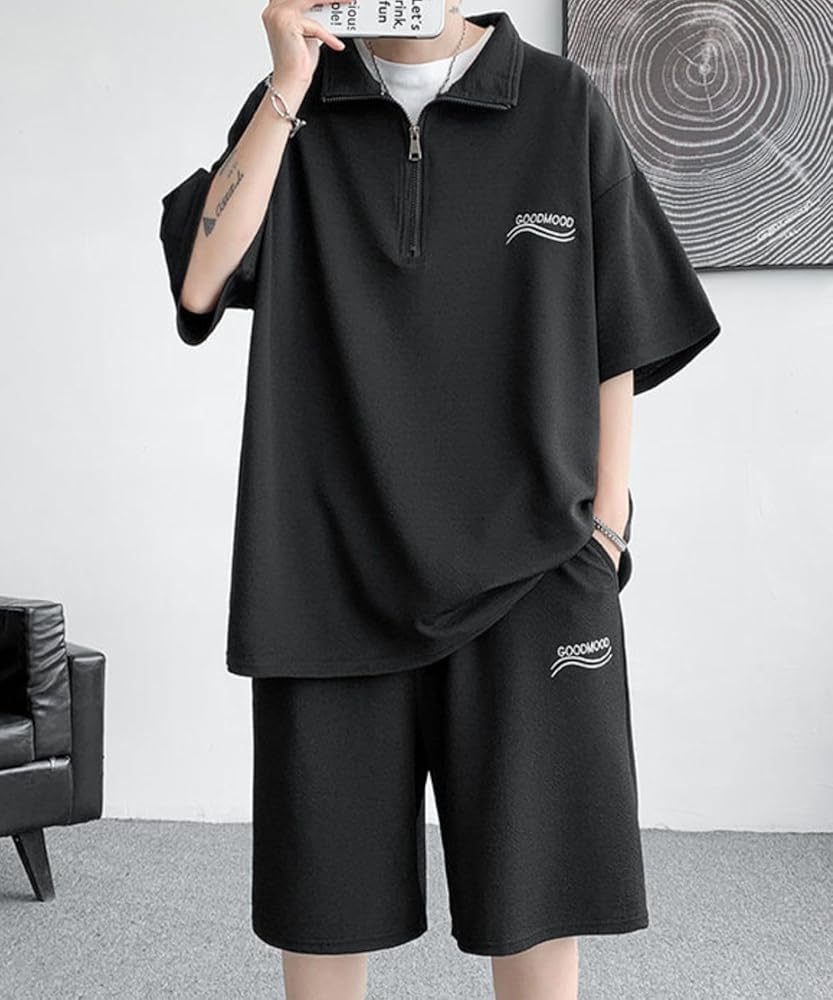 24karats セットアップ ジャージ 半袖　ハーフパンツ　L ブラック　上下 24karats セットアップ ジャージ 半袖 ハーフパンツ L ブラック